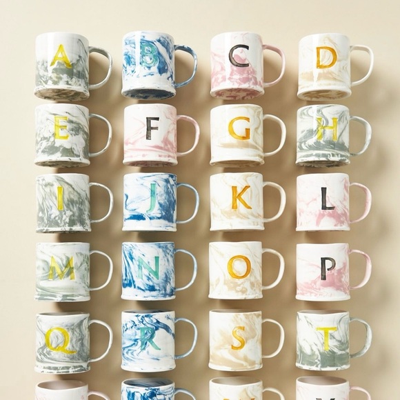 ❤️🔥Anthropologie - Marbled Monogram “B” Mug - Picture 3 of 5